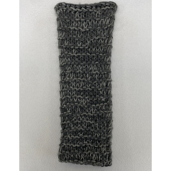 ANNA KULA Scarf OS Infinity Marled Crochet Chunky Wool Gray 9" x 59" - Picture 4 of 13